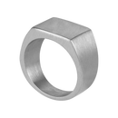Bague Limen en acier inoxydable argenté, vue de trois quarts