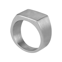 Bague Limen en acier inoxydable argenté, vue de trois quarts