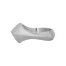 Bague Limen en acier inoxydable argenté, vue de profil