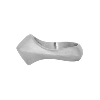 Bague Limen en acier inoxydable argenté, vue de profil