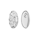 Boucles d’oreilles Vector en acier inoxydable argenté, vues de face et de dos