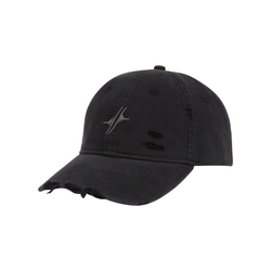 Casquette Drift en coton anthracite délavé, vue de trois quarts