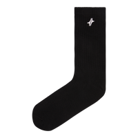 Chaussettes Strata en coton noir avec logo Module 48, vues de profil