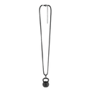 Pendentif Stabilizer en acier inoxydable noirci mat avec chaîne complète, vue de face