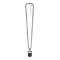Pendentif Stabilizer en acier inoxydable noirci mat avec chaîne complète, vue de face
