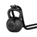 Pendentif Stabilizer en acier inoxydable noirci mat avec chaîne, vue de face